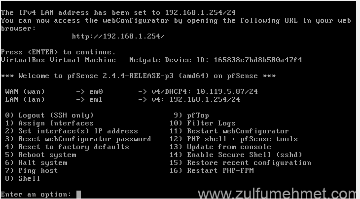 pfSense Kurulum hotspot