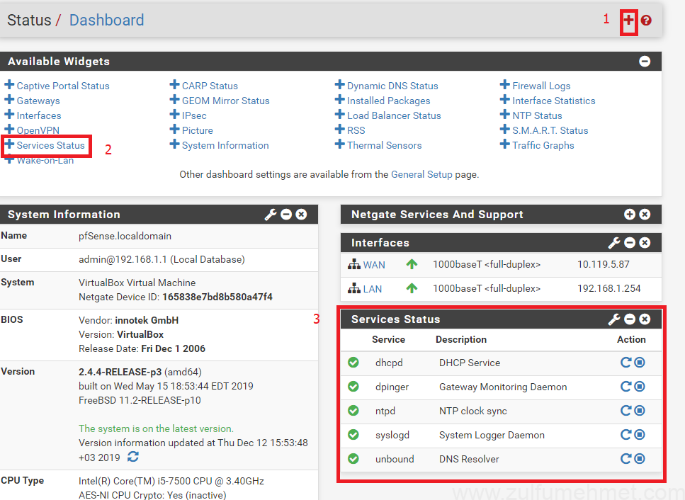 pfSense Kurulum hotspot