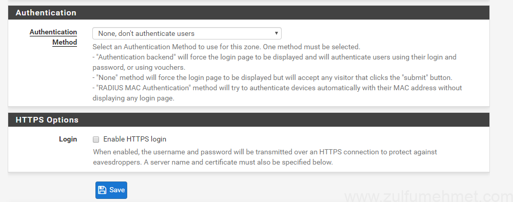 pfSense Kurulum hotspot