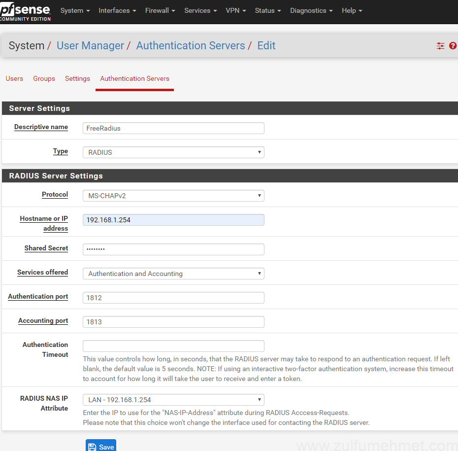 pfSense Kurulum hotspot