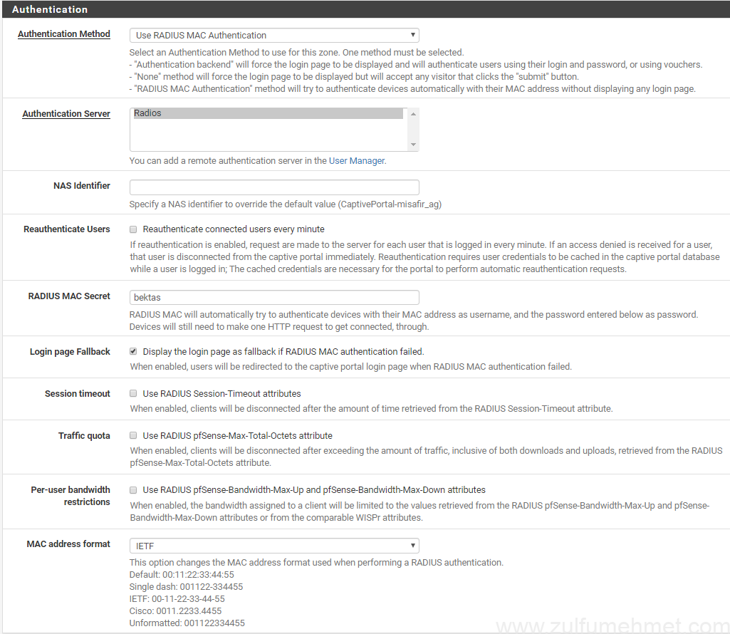 pfSense Kurulum hotspot