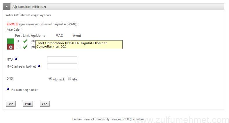 endian firewall kurulum ve yapılanması