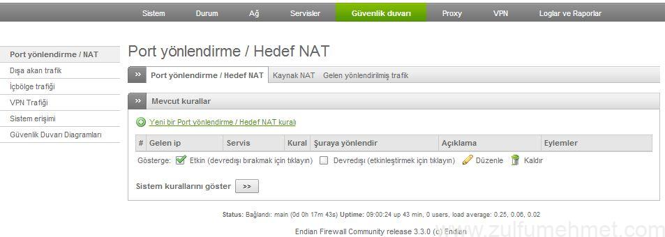 endian firewall kurulum ve yapılanması