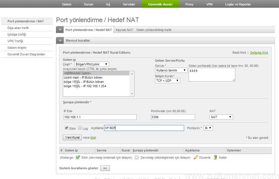 endian firewall kurulum ve yapılanması