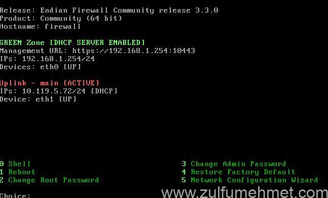 endian utm firewall kurulum install endian firewall kurulum ve yapılanması